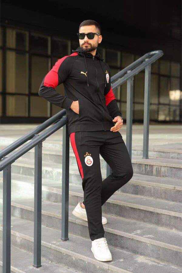 GS Kapşonlu Eşofman Takımı Siyah